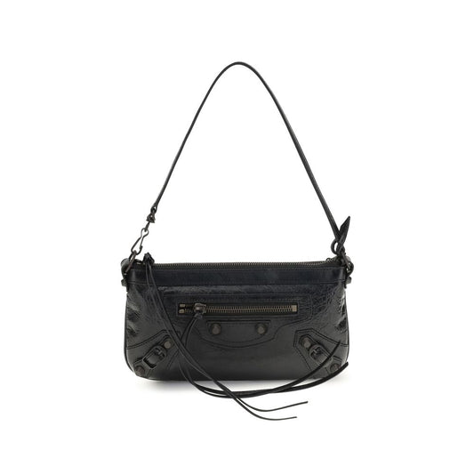 Balenciaga Schwarze Lammleder Schultertasche Ovis Aries Aries