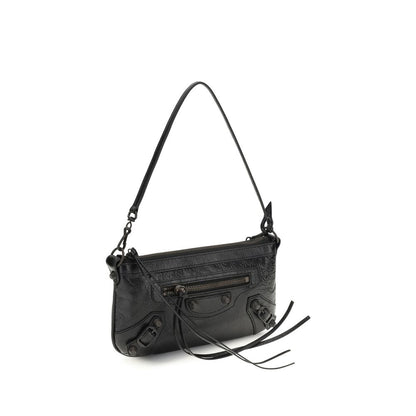 Balenciaga Schwarze Lammleder Schultertasche Ovis Aries Aries