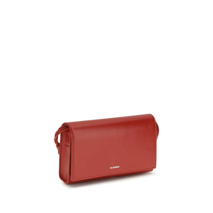 Jil Sander Schwarzes Kalbsleder Bos Taurus Portemonnaie