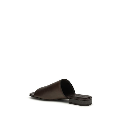 Brunello Cucinelli Braune Kalbsleder-Sandalen Bos Taurus
