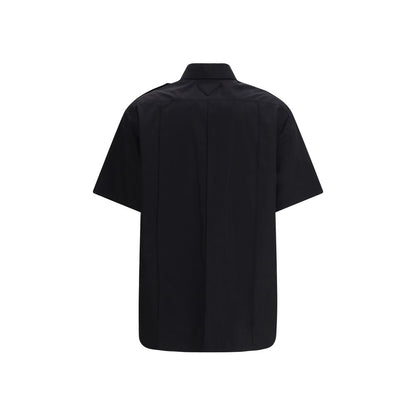Prada Schwarzes Baumwoll-T-Shirt mit kurzen Ärmeln