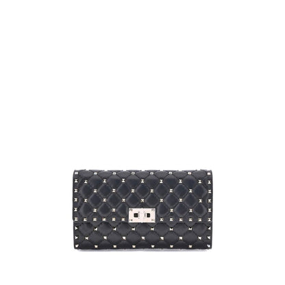 Valentino Garavani Schwarze Lammleder Schultertasche Ovis Aries Aries