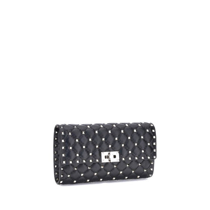 Valentino Garavani Schwarze Lammleder Schultertasche Ovis Aries Aries