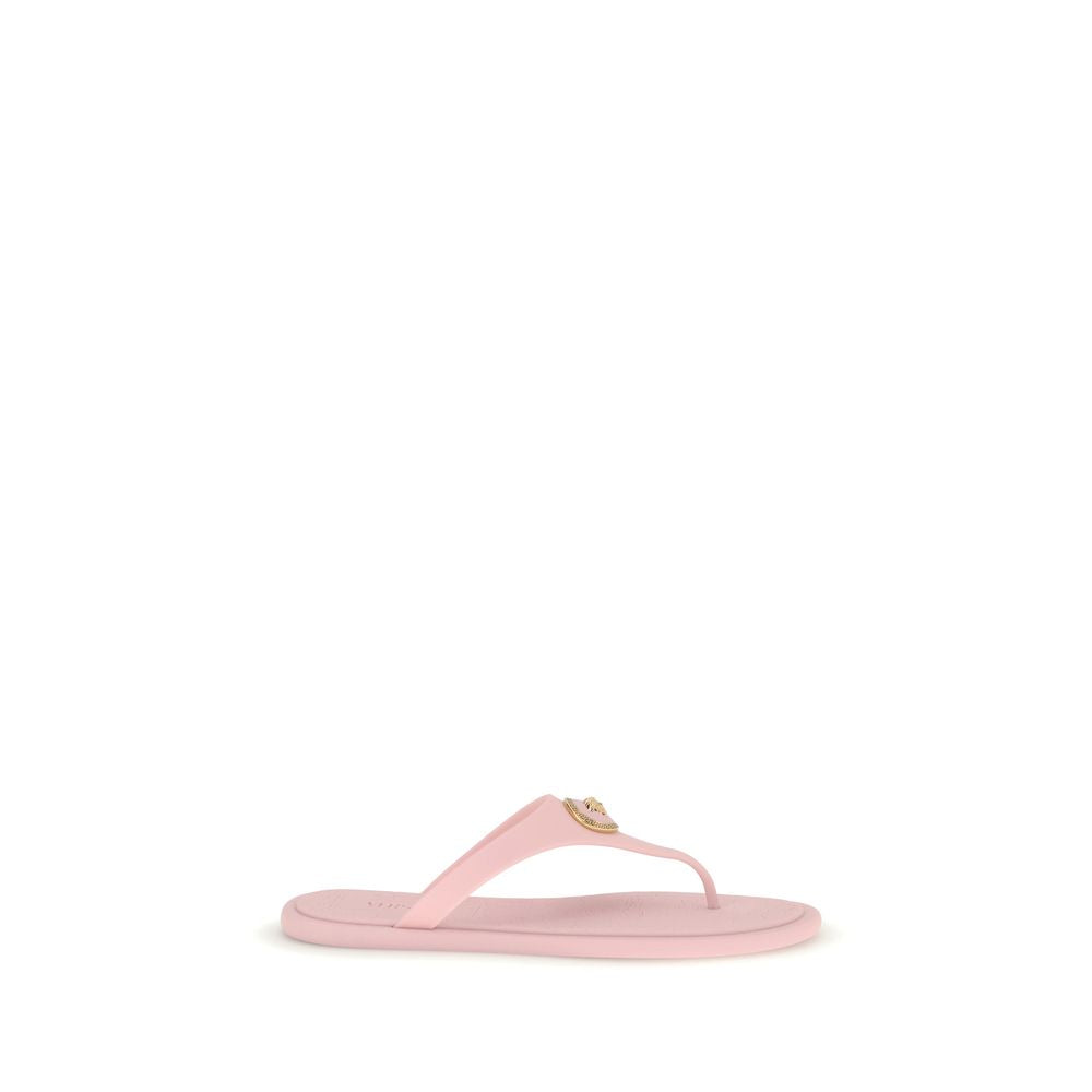 Versace Mehrfarbige Gummi-Flip-Flop-Sandalen