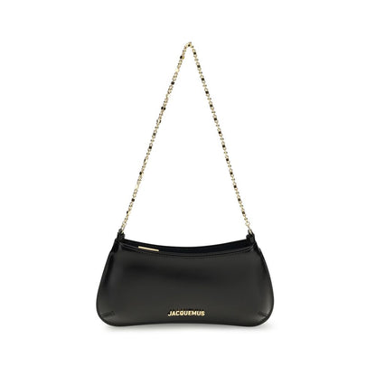 Jacquemus Schwarze Bos Taurus Kalbsleder Schultertasche