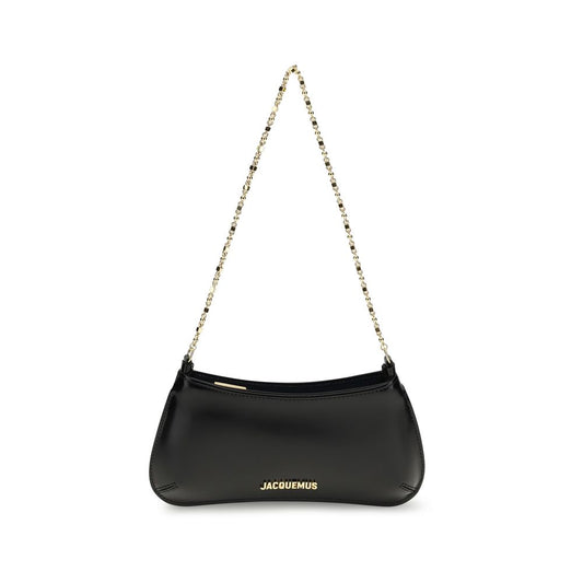 Jacquemus Schwarze Bos Taurus Kalbsleder Schultertasche
