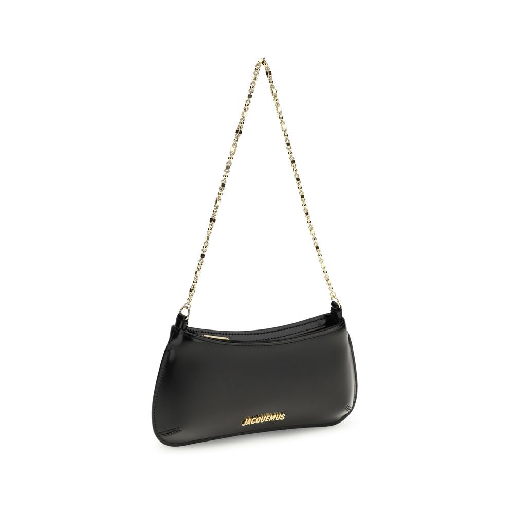 Jacquemus Schwarze Bos Taurus Kalbsleder Schultertasche