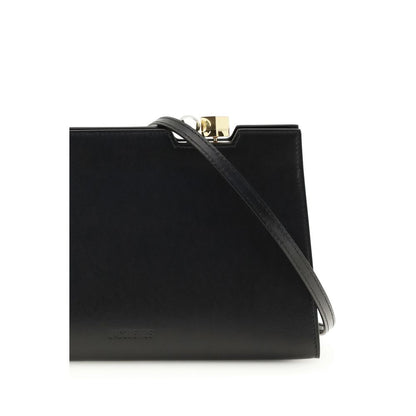 Jacquemus Schwarze Bos Taurus Kalbsleder Schultertasche