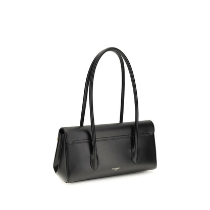 Dolce & Gabbana Schwarze Bos Taurus Kalbsleder Schultertasche