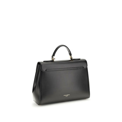 Dolce & Gabbana Schwarze Bos Taurus Kalbsleder Schultertasche
