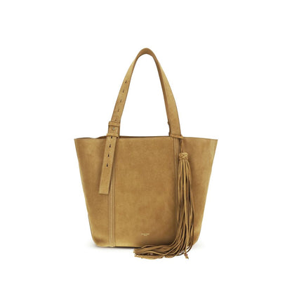 Golden Goose Beige Kalbsleder Bos Taurus Schultertasche