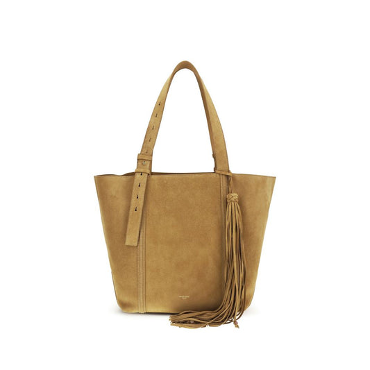 Golden Goose Beige Kalbsleder Bos Taurus Schultertasche