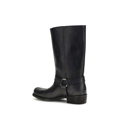 Golden Goose Schwarze Ankle Boots aus Kalbsleder Bos Taurus