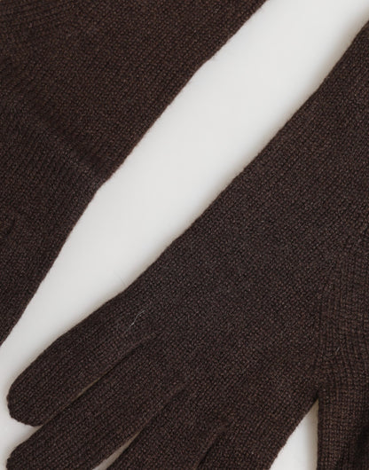 Dolce & Gabbana Guanti – colore Marrone – Cashmere