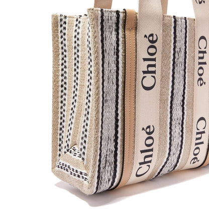 Chloé Beige Leinen-Tragetasche