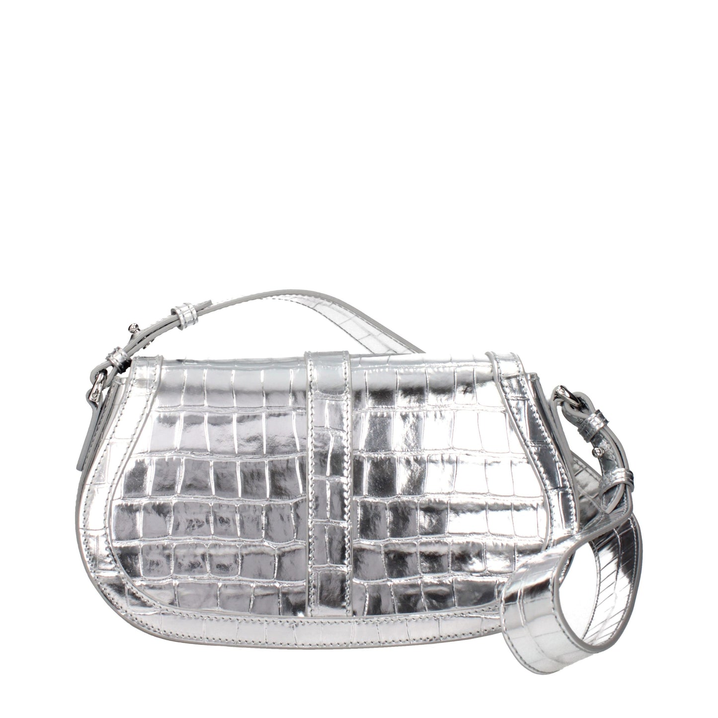 Versace Graue Leder Schultertasche