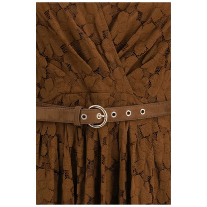 Max Mara Braunes Polyamid Freizeitkleid