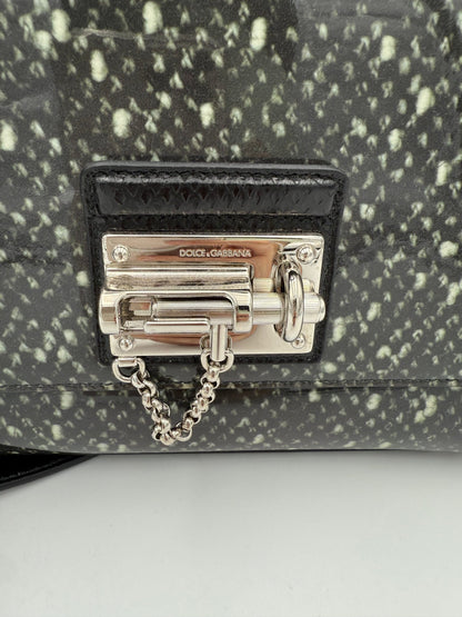 Dolce & Gabbana DOLCE & GABBANA Monica Handtasche aus Python und Lackleder
