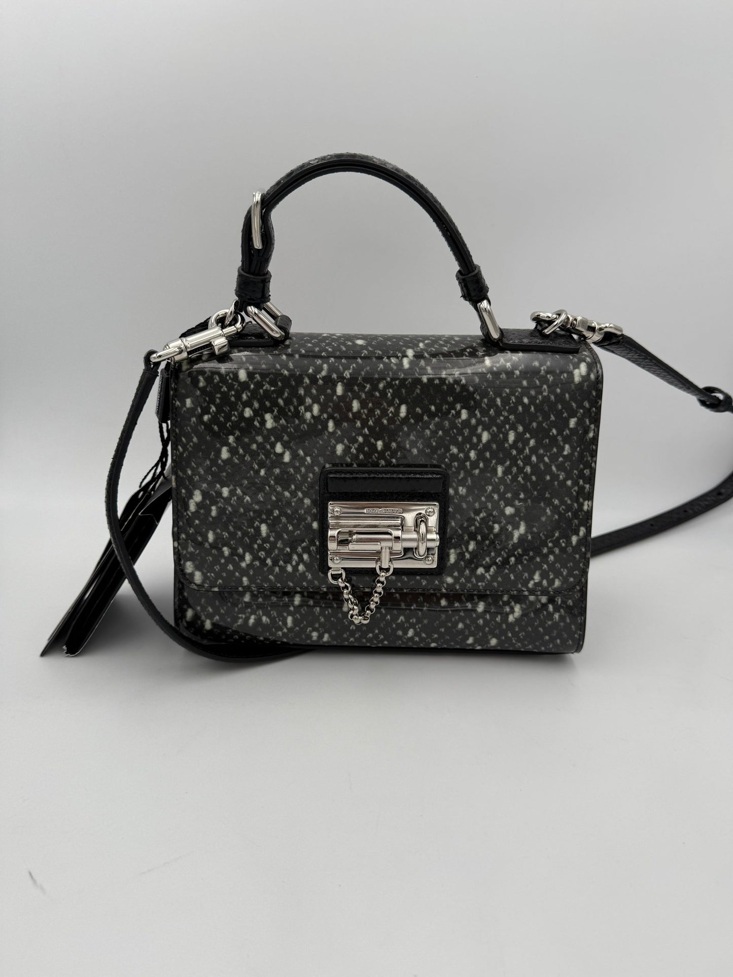 Dolce & Gabbana DOLCE & GABBANA Monica Handtasche aus Python und Lackleder