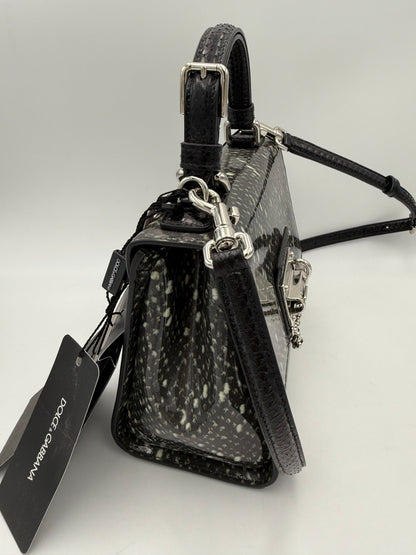 Dolce & Gabbana DOLCE & GABBANA Monica Handtasche aus Python und Lackleder