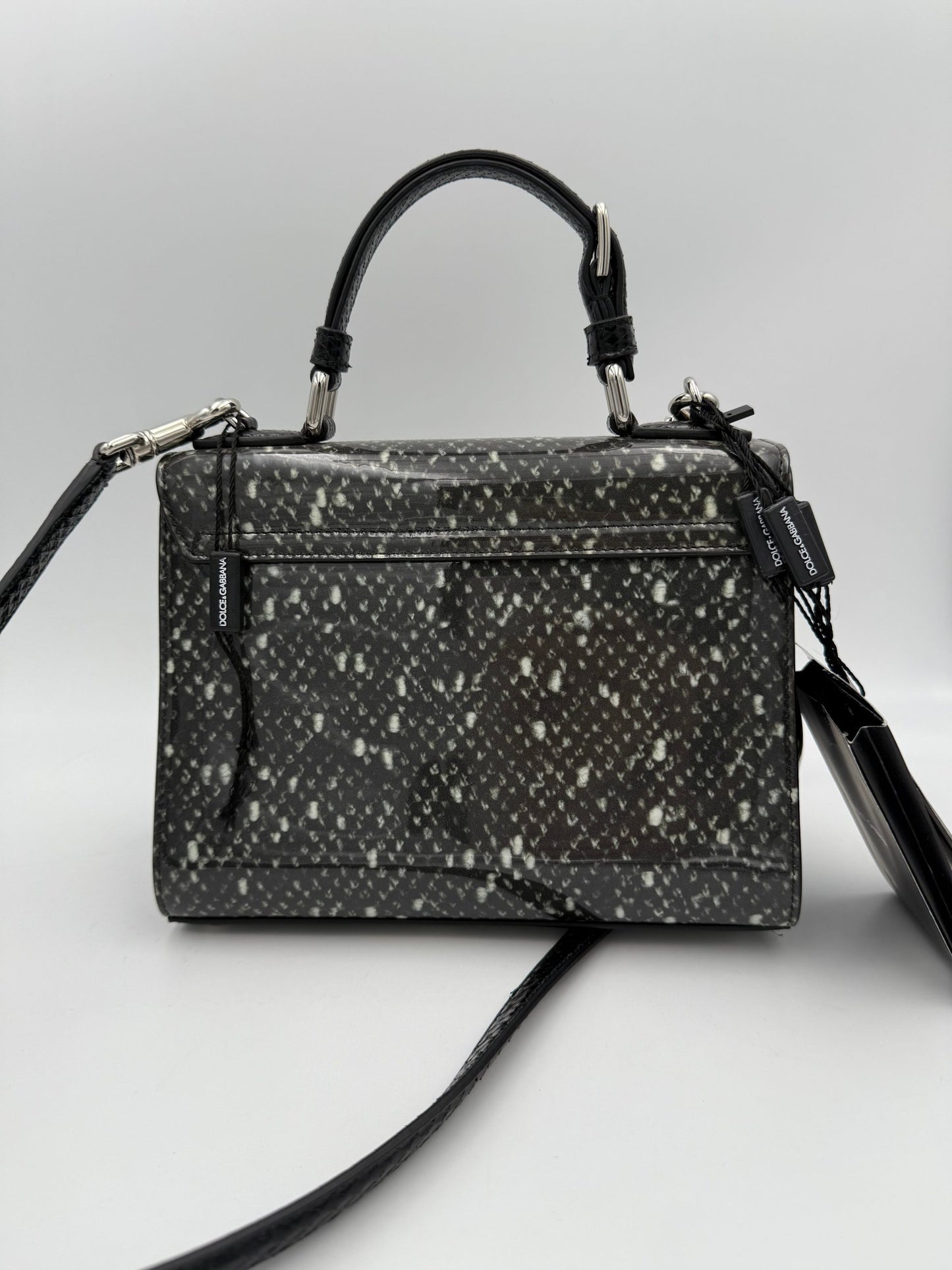 Dolce & Gabbana DOLCE & GABBANA Monica Handtasche aus Python und Lackleder