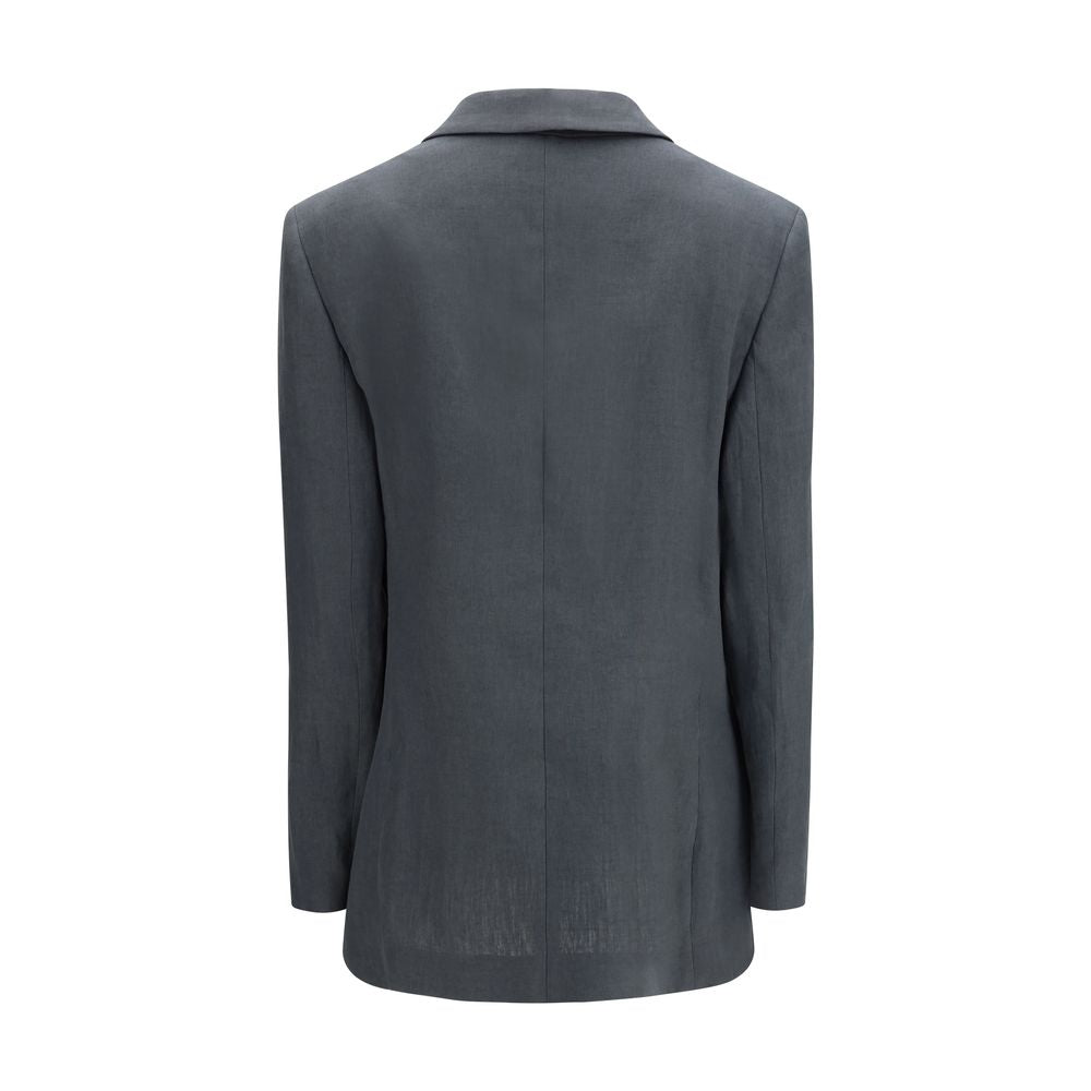 Giorgio Armani Braune Leinenjacke und Mantel