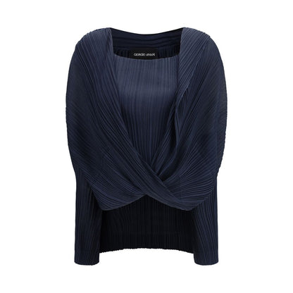 Giorgio Armani Blaue Viskose-Bluse