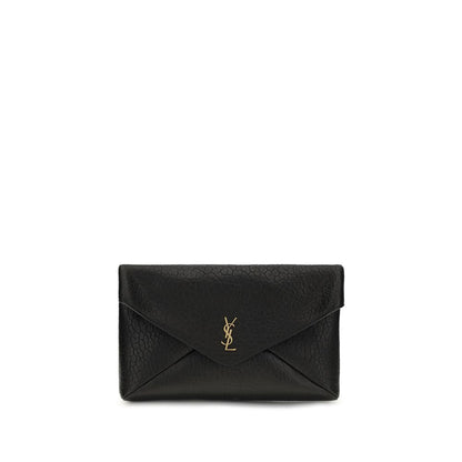 Saint Laurent Schwarze Lammleder Schultertasche Ovis Aries Aries