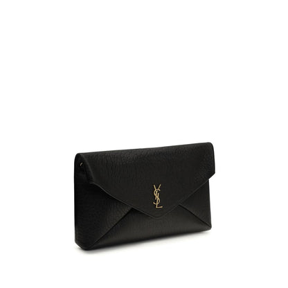Saint Laurent Schwarze Lammleder Schultertasche Ovis Aries Aries