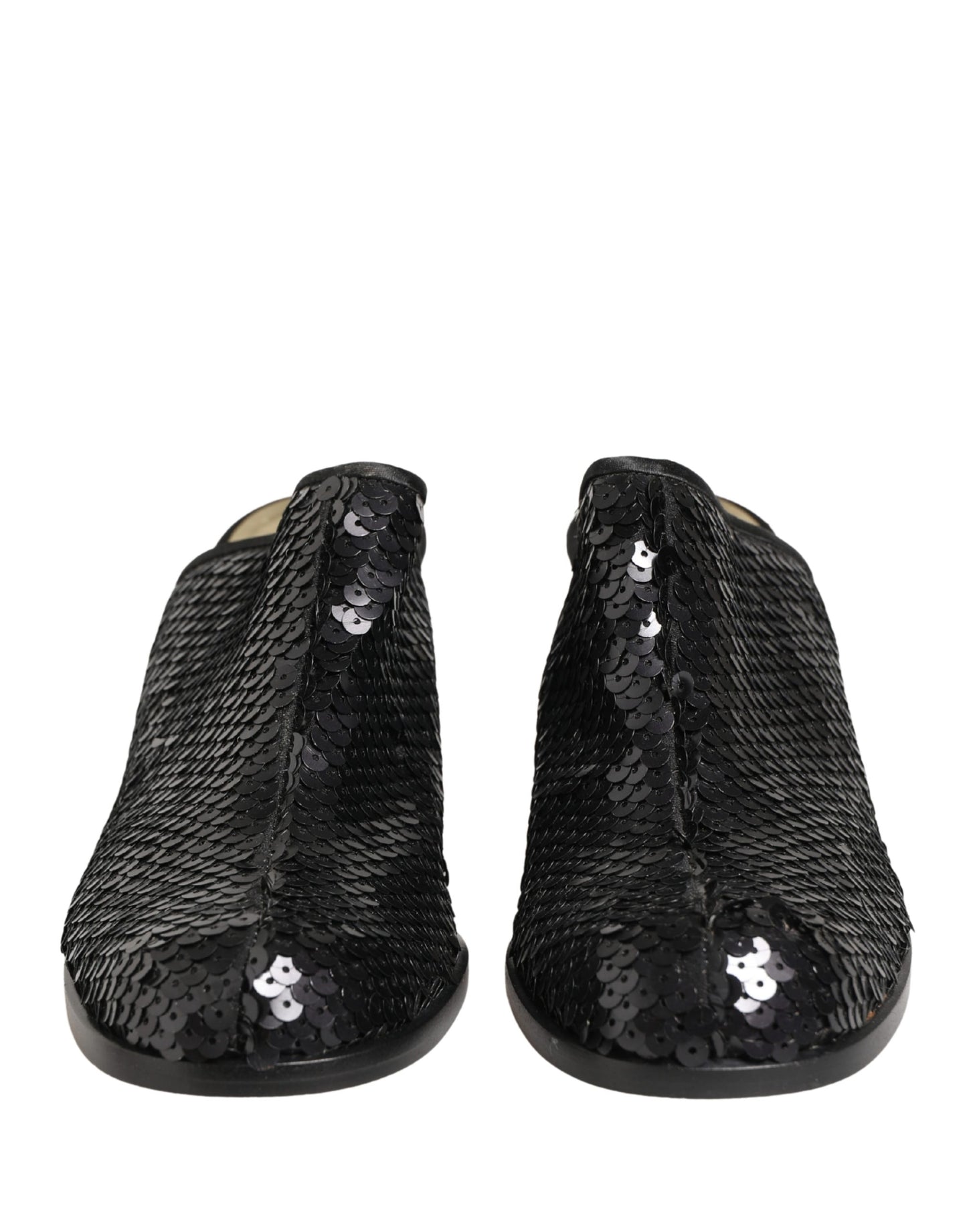 Dolce & Gabbana Schwarze Mules mit Pailletten