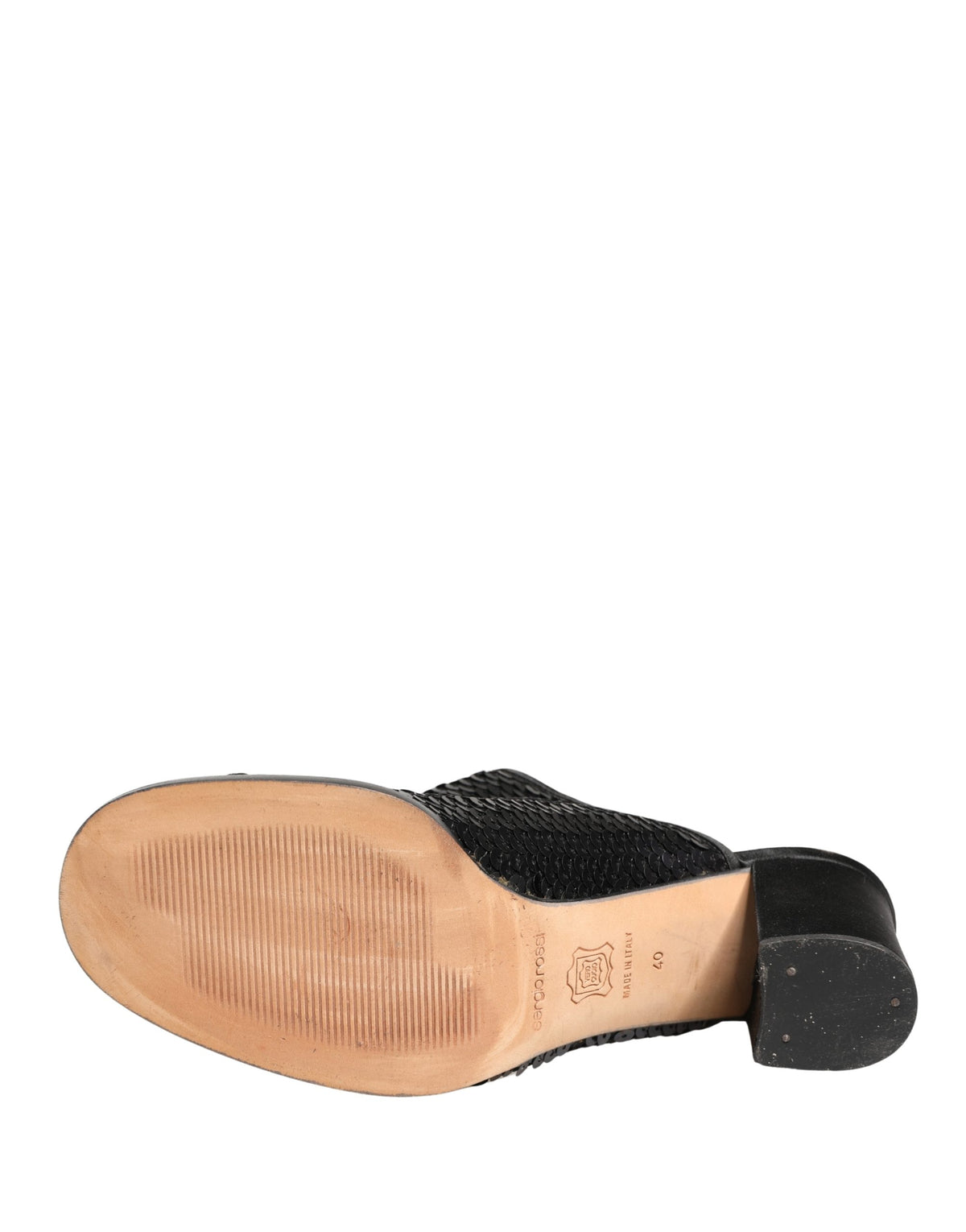 Dolce & Gabbana x Sergio Rossi Schwarze Pailletten-Mules
