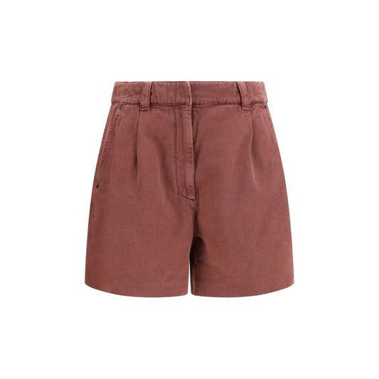 Brunello Cucinelli Braune Baumwoll-Bermudashorts