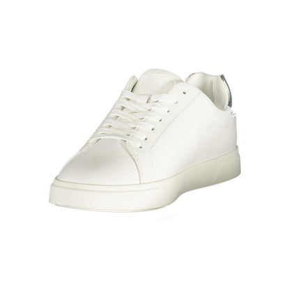 Calvin Klein Weiße Low-Top-Sneaker aus Polyester