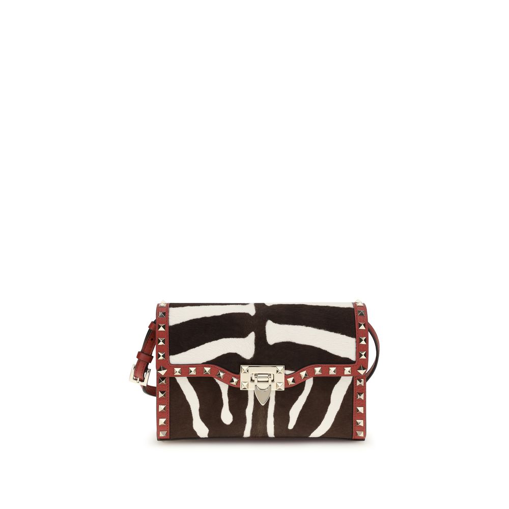 Valentino Garavani Multicolor Calf Leather Bos Taurus Schultertasche
