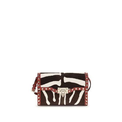 Valentino Garavani Multicolor Calf Leather Bos Taurus Schultertasche