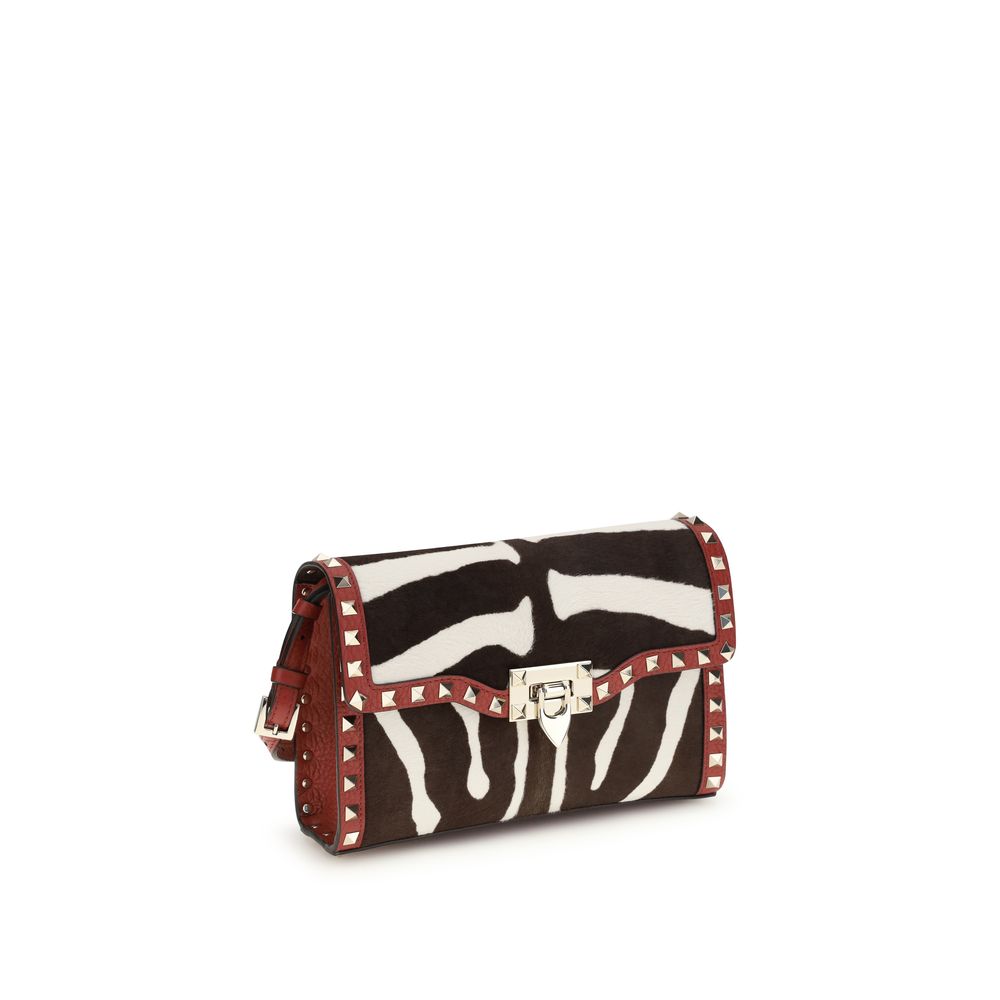 Valentino Garavani Multicolor Calf Leather Bos Taurus Schultertasche