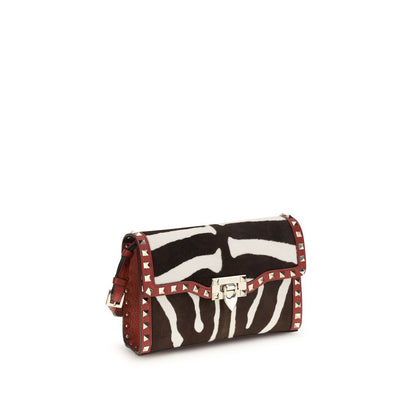 Valentino Garavani Multicolor Calf Leather Bos Taurus Schultertasche