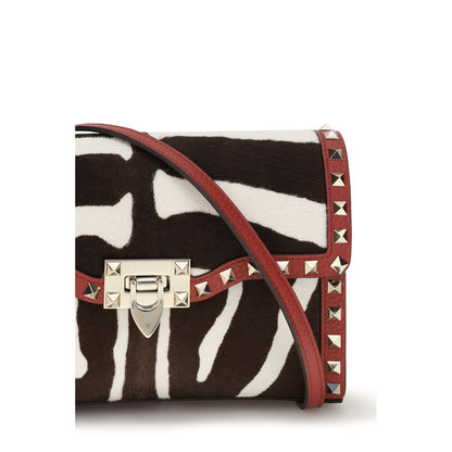 Valentino Garavani Multicolor Calf Leather Bos Taurus Schultertasche