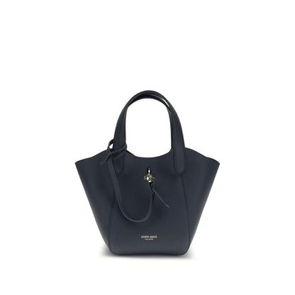 Giorgio Armani Handtasche aus blauem Kalbsleder Bos Taurus