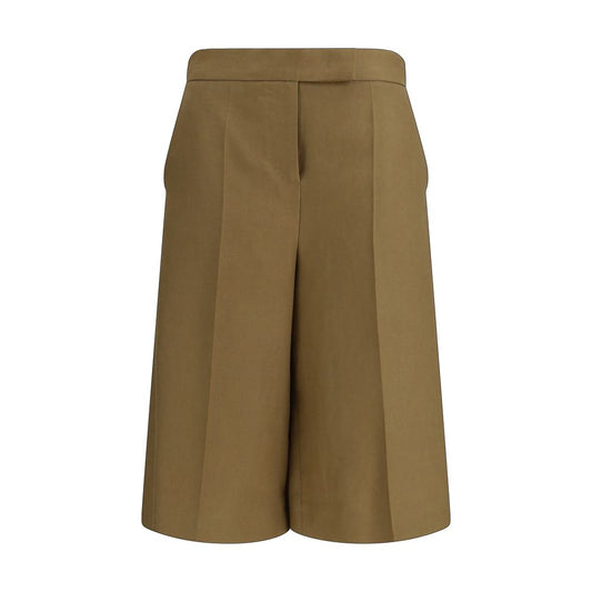 Max Mara Zweifarbige Leinen-Bermudashorts