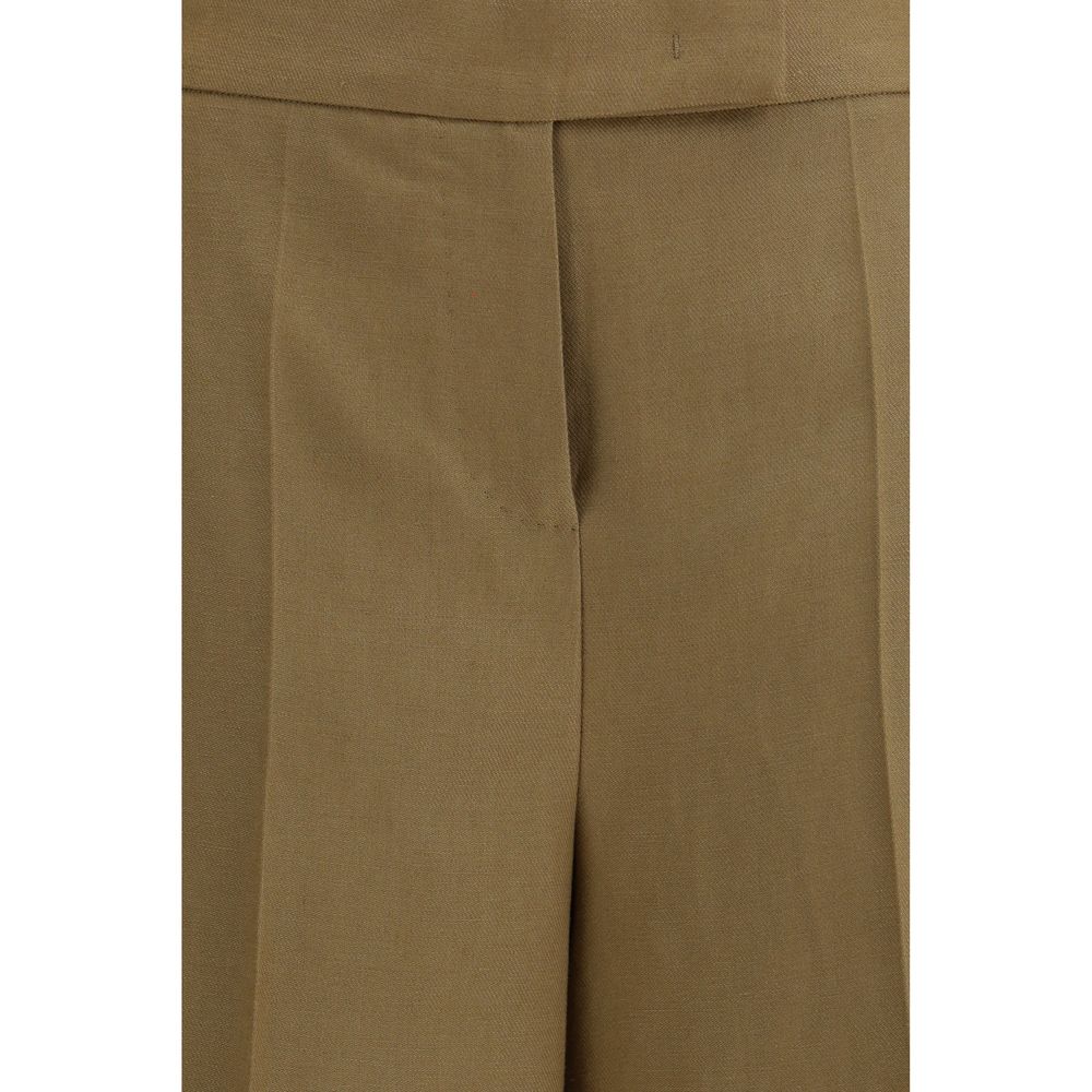 Max Mara Zweifarbige Leinen-Bermudashorts