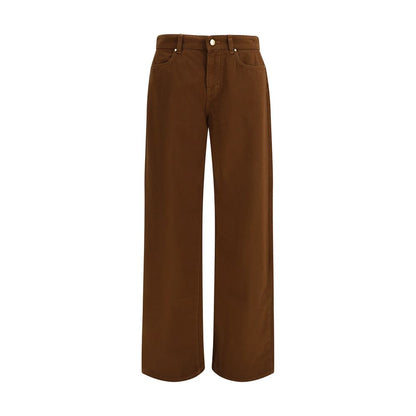 Max Mara Braune Baumwoll-Freizeithose