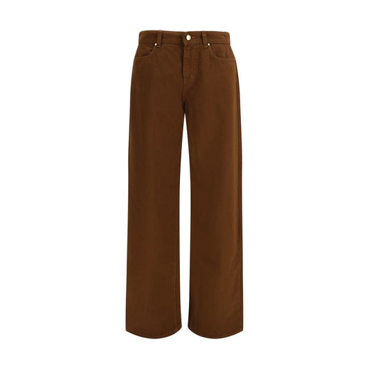 Max Mara Braune Baumwoll-Freizeithose
