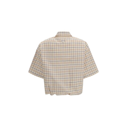 Prada Hemd mit beige Muster aus Stoff