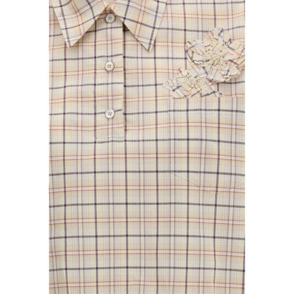 Prada Hemd mit beige Muster aus Stoff
