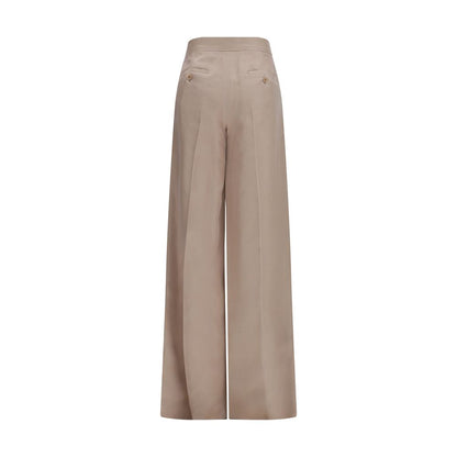 Max Mara Beige Seidenhose