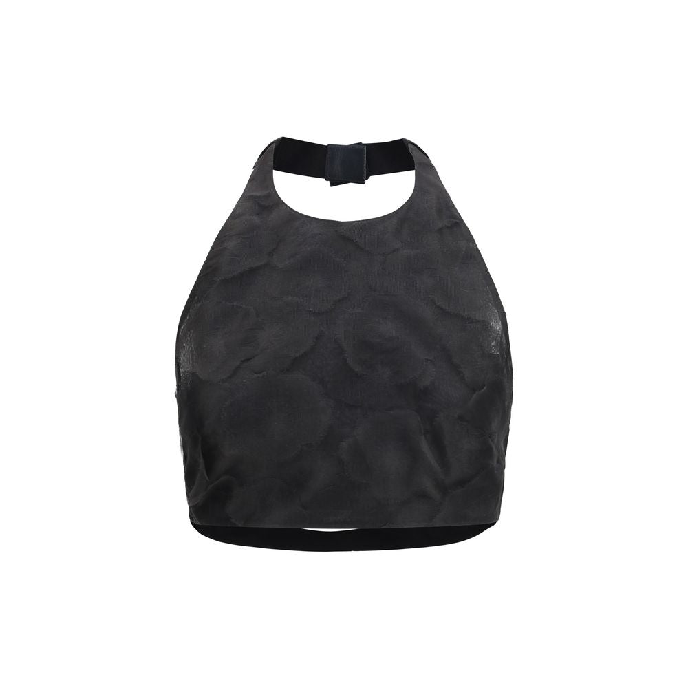 Max Mara Schwarzes Seidenhemd mit Muster