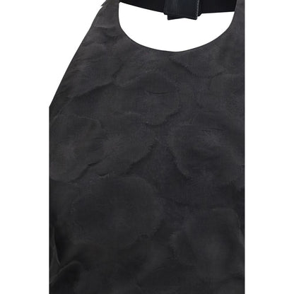 Max Mara Schwarzes Seidenhemd mit Muster
