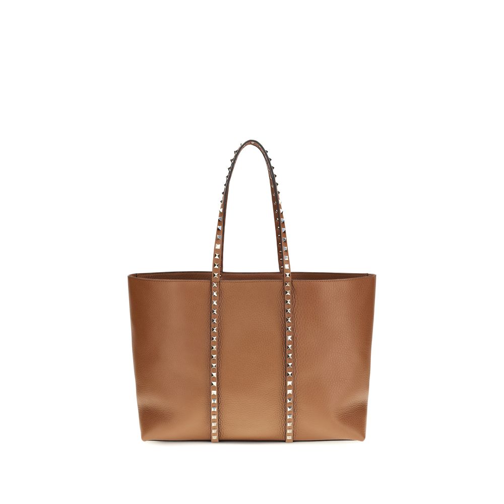 Valentino Garavani Braune Kalbsleder Bos Taurus Schultertasche