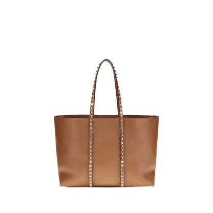 Valentino Garavani Braune Kalbsleder Bos Taurus Schultertasche
